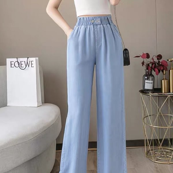  Baggy jean xuông nơ  JG_SN - Màu sắc XANH NHẠT Size l