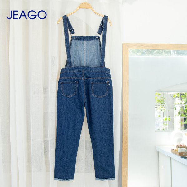  Quần Yếm Jean Dài vai cho nữ - Màu sắc Xanh Size M