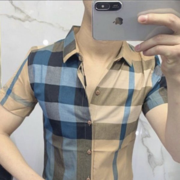  Sơ mi caro BBR tay ngắn - Màu sắc Vàng Đậm Xọc Size XXL