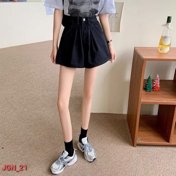  Quần Jean Ngố Short Nữ 2 màu đen JG_21, xanh JG_23 - Màu sắc Đen Size L