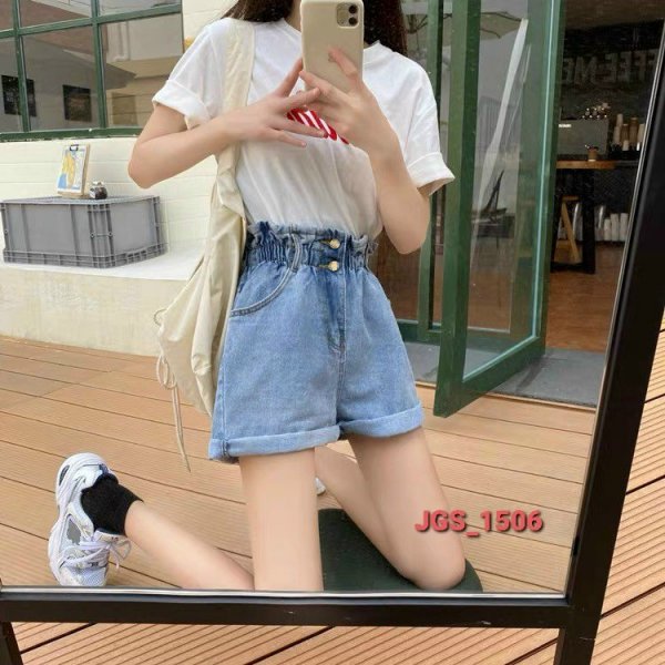  Quần Ngố Short Lưng Thun JG_1506 - Màu sắc Xanh Size M