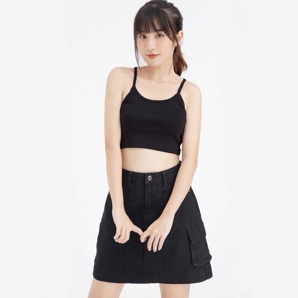 Mua Chân váy jean nữ Fm Style kiểu dáng Midi Jean lưng cao dáng thiết kế xẻ  trước thời trang Hàn Quốc 23020818  Tiki