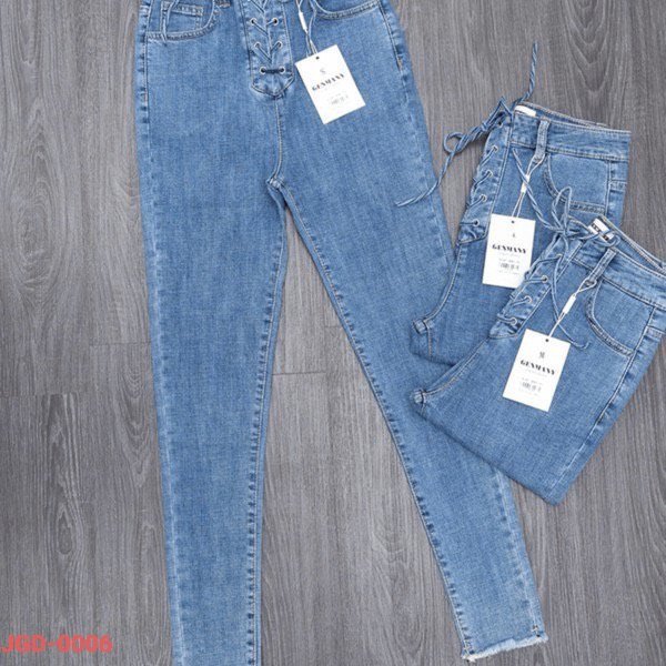  Jean Dài Nữ Kiểu Cột Dây JG_0006 - Màu sắc Xanh  Size 28