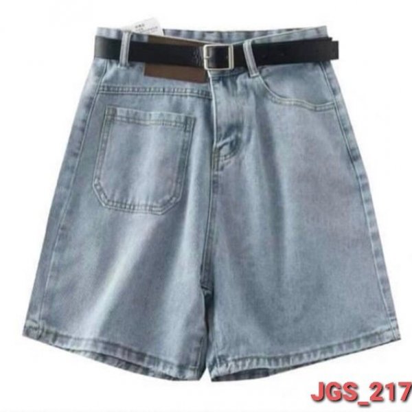  Quần Ngố Jean Nữ Túi Vuông JG_217 - Màu sắc Xanh Size M