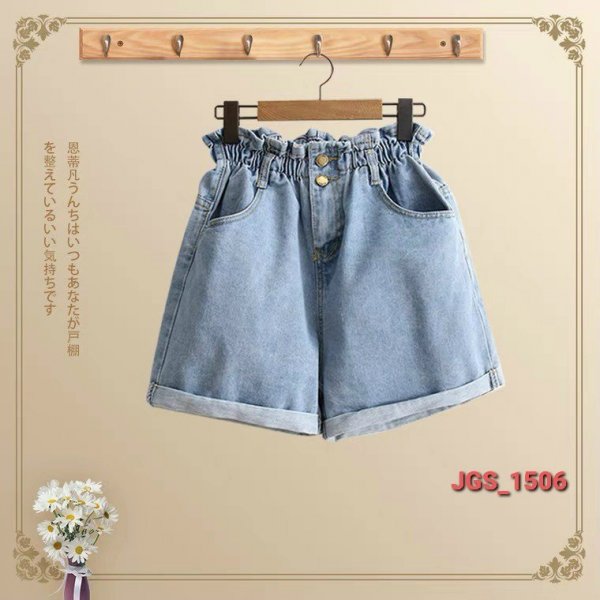  Quần Ngố Short Lưng Thun JG_1506 - Màu sắc Xanh Size L